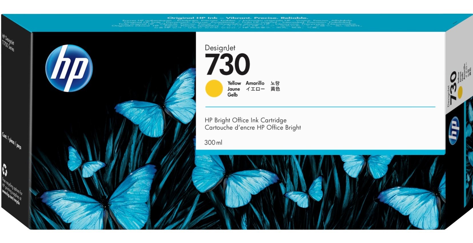 

HP 730 Yellow, 300 ml (P2V70A)