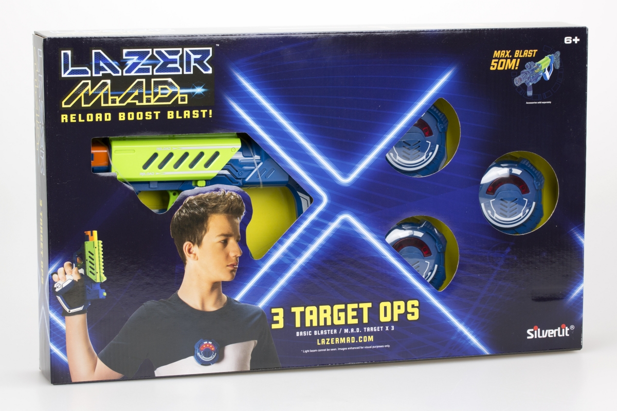 

Silverlit Lazer M.A.D. Тренировочный набор 1 бластер, 3 мишени (LM-86846, Разноцветный