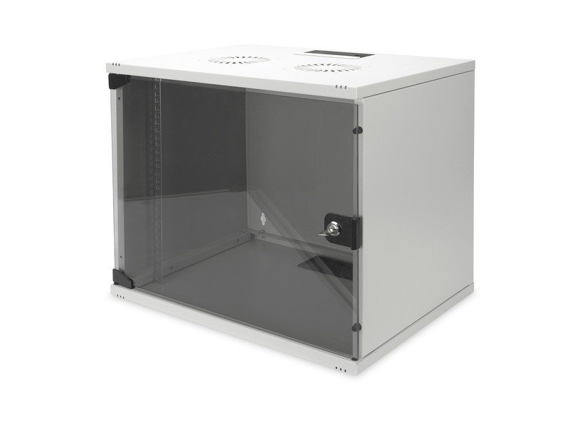 

DIGITUS 19" 9U 540x400, стекл.дверь, 60kg max, серый (DN-1909-U-S-1)