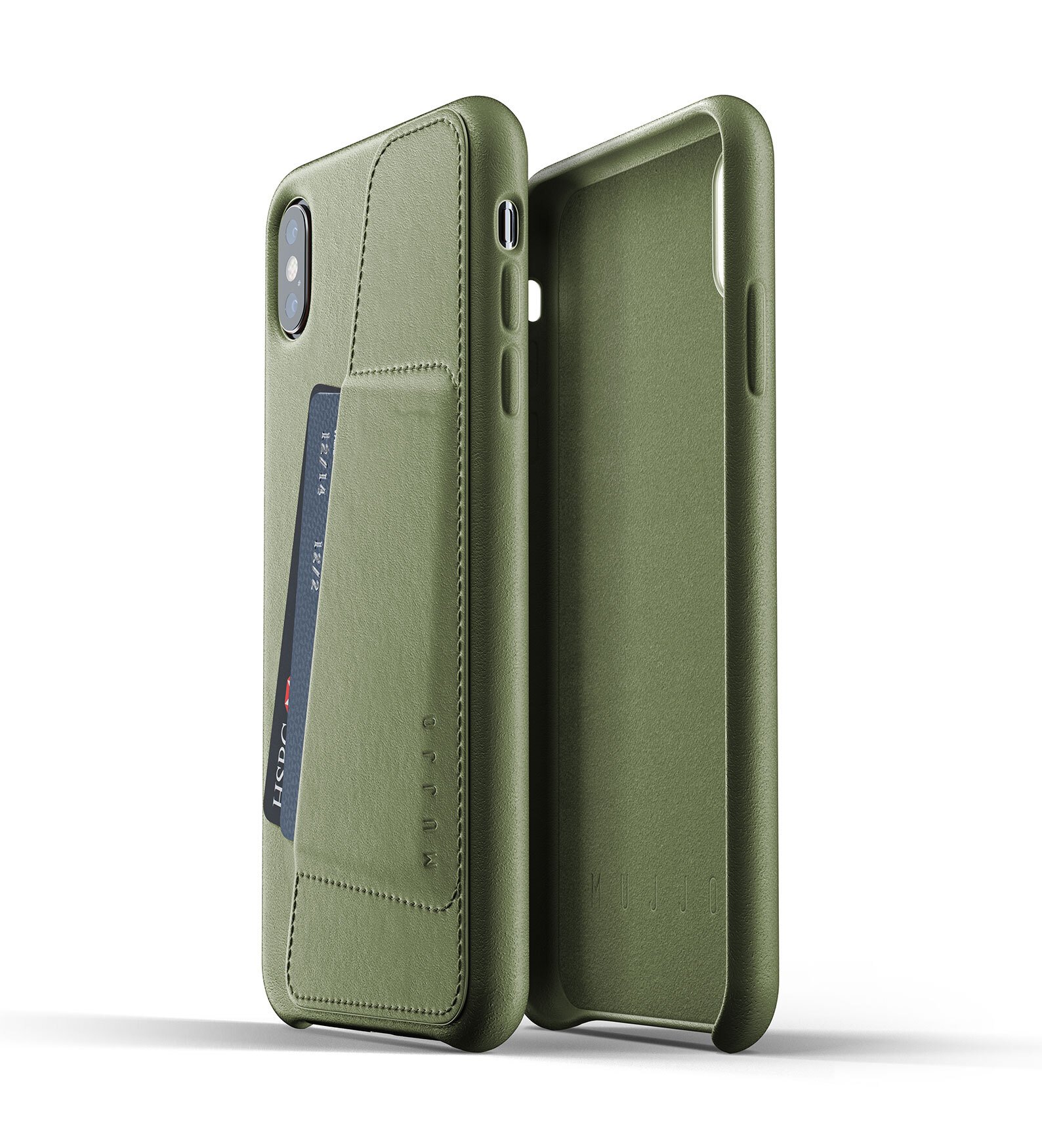 

MUJJO для iPhone Xs Max Full Leather Wallet Olive (MUJJO-CS-102-OL)