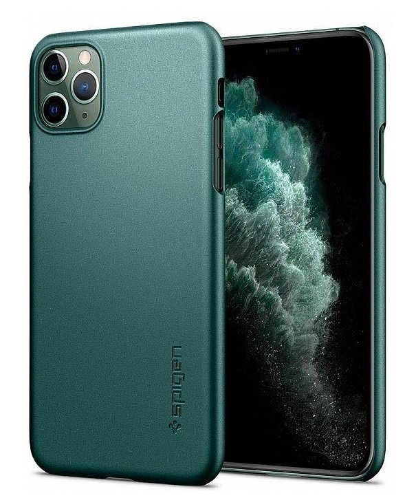 

Spigen для iPhone 11 Pro Max Thin Fit Midnight Green (ACS00410), Зелёный