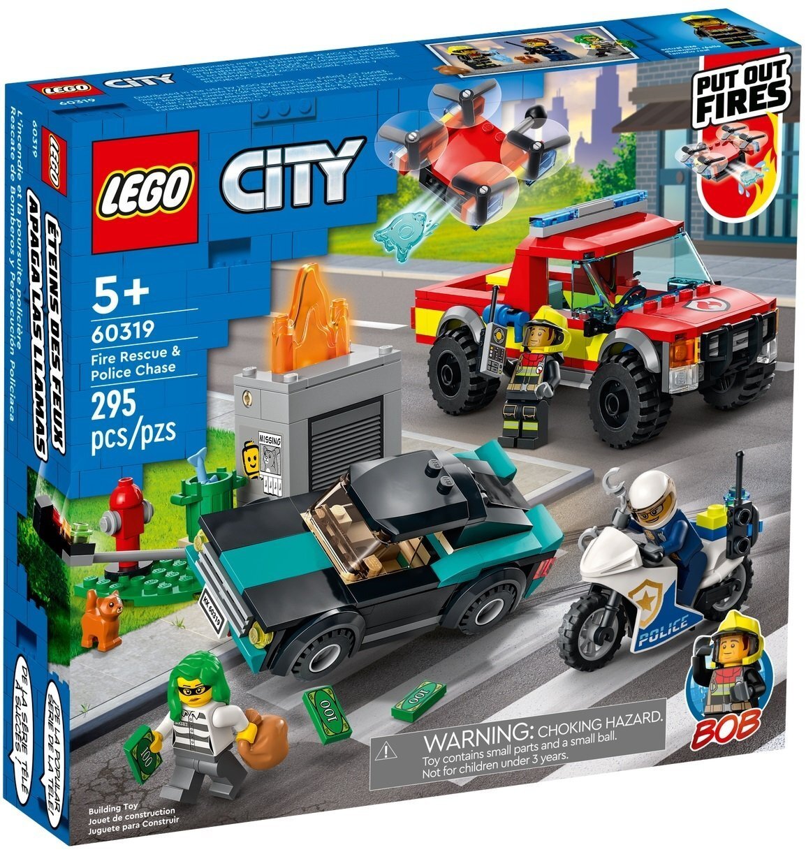 

LEGO City Пожарная бригада и полицейская погоня (60319), Разноцветный