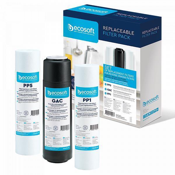 

Ecosoft 1-2-3 для фильтров обратного осмоса (2 полипропилена и уголь) (CPV3ECOSTD)