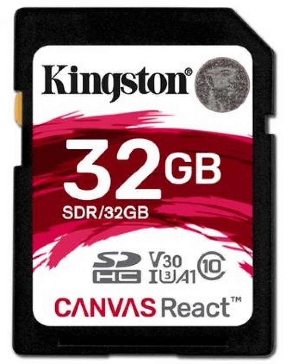 

KINGSTON SDHC 32GB UHS-I/U3 Class 10 Canvas React (SDR/32GB)