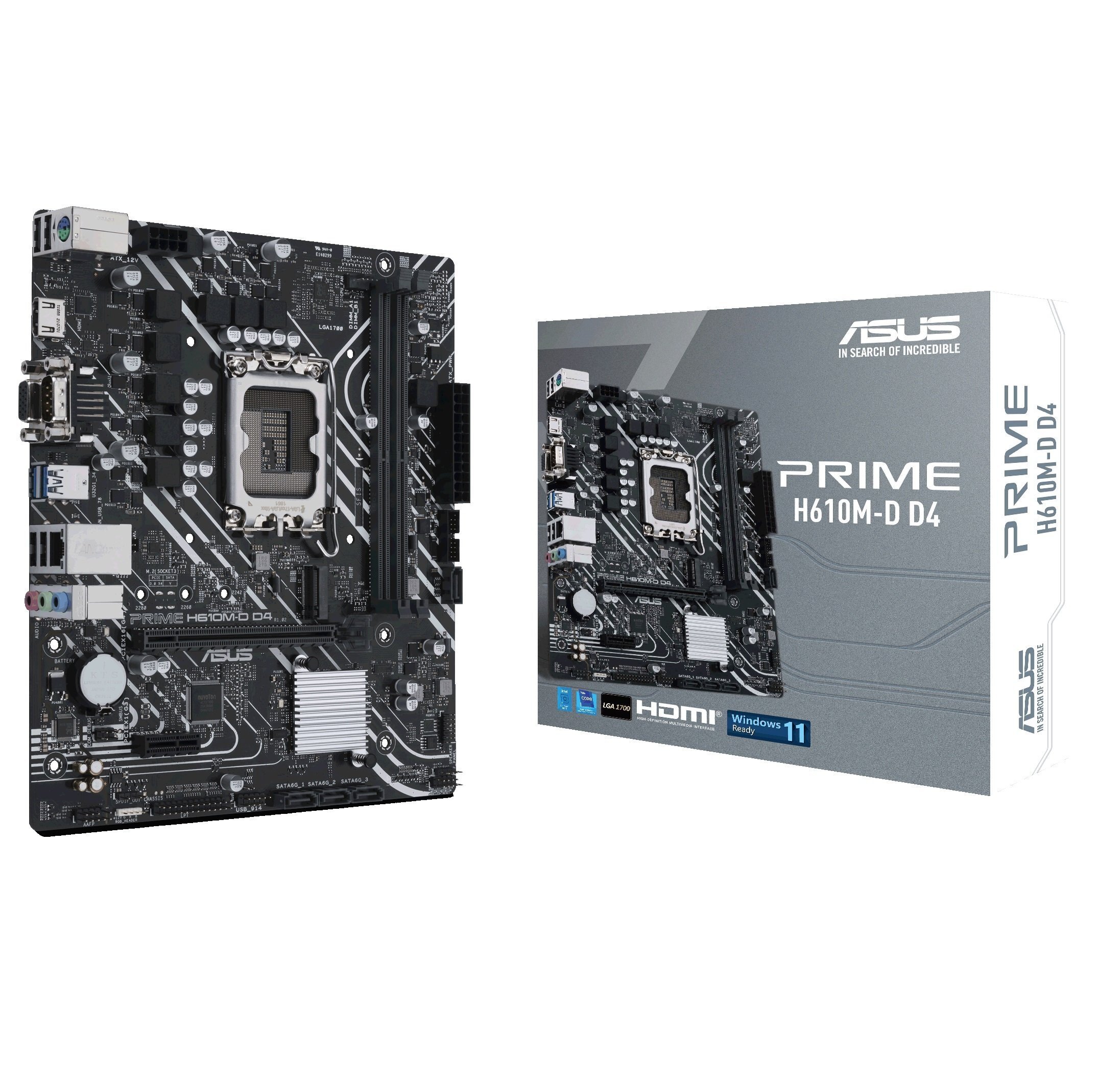 

ASUS PRIME H610M-D D4, Чёрный