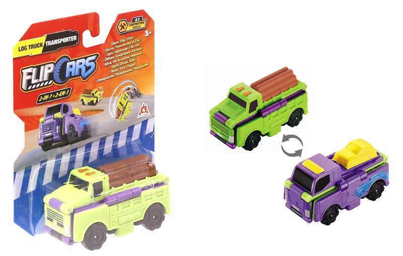 

Flip Cars 2 в 1 Лесовоз и Транспортер (EU463875-03), Разноцветный