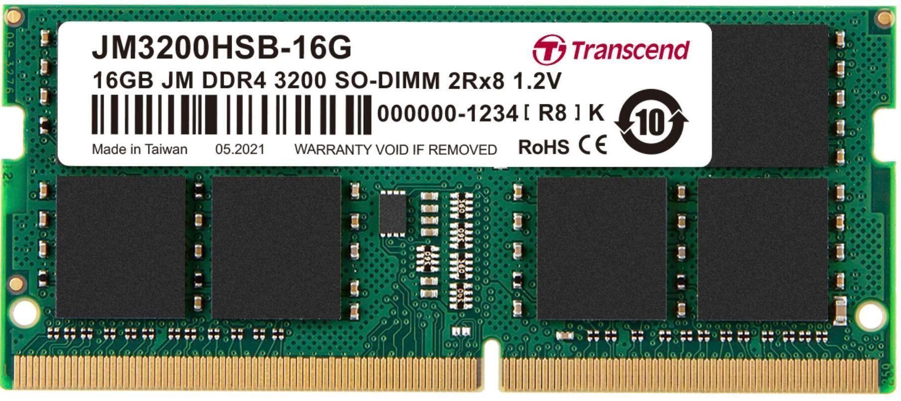 

TRANSCEND DDR4-3200 16GB SO-DIMM (JM3200HSB-16G)