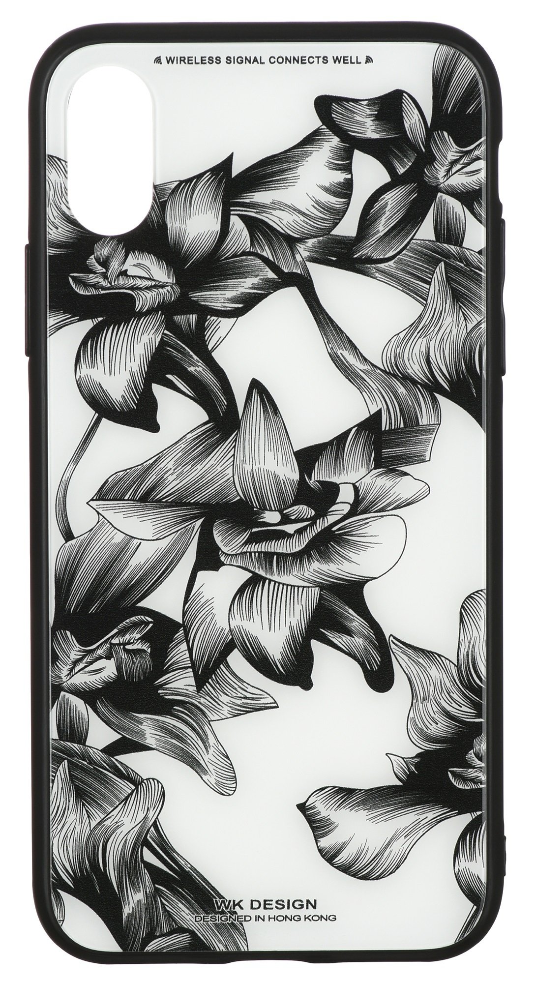 

WK для Apple iPhone XS/X WPC-061 Flowers BK/WH (681920359883), Чёрный