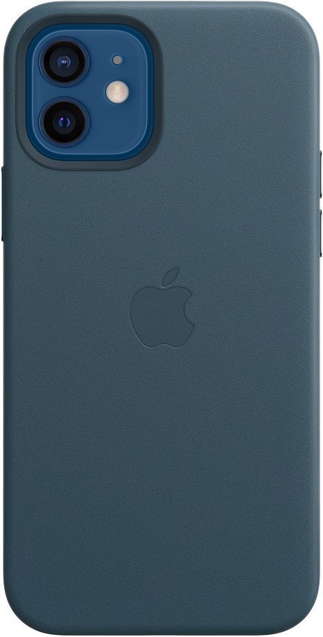 

APPLE для iPhone 12/12 Pro Leather Case with MagSafe Baltic Blue (MHKE3ZE/A), Синий