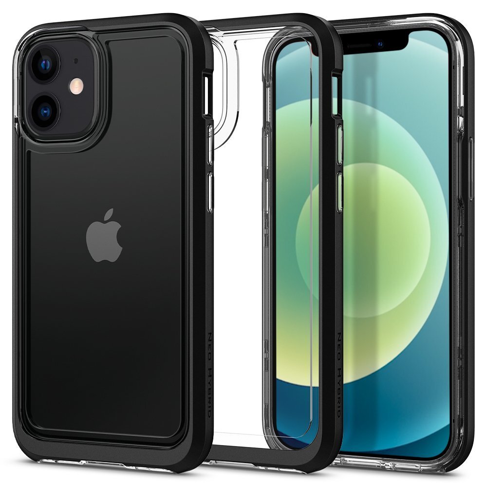 

Spigen для iPhone 12 mini Neo Hybrid Crystal Black (ACS01749), Прозрачный