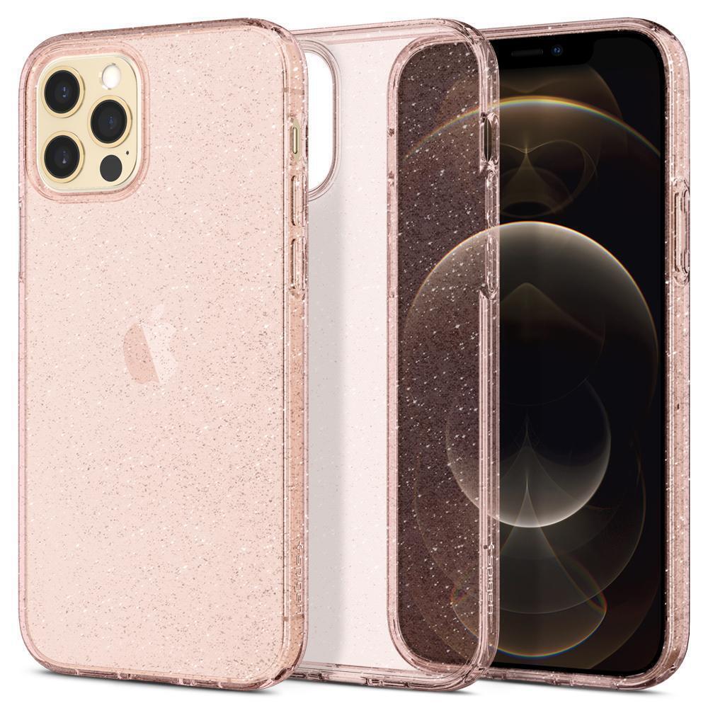 

Spigen для iPhone 12/12 Pro Liquid Crystal Glitter Rose Quartz (ACS01699), Прозрачный