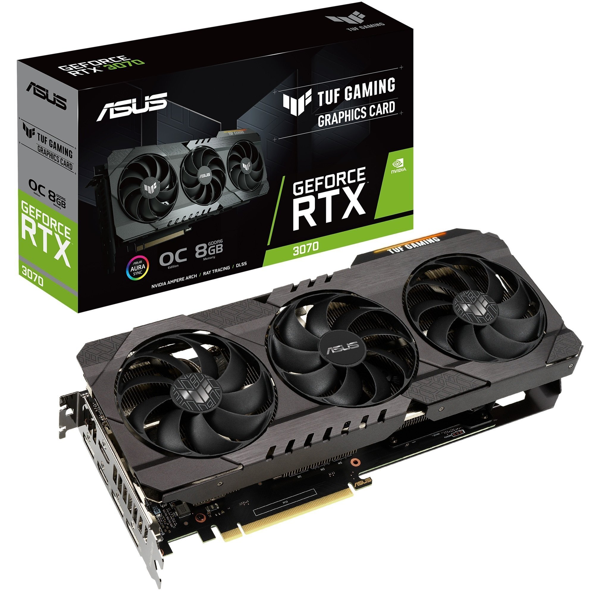 

ASUS GeForce RTX3070 TUF GAMING OC (TUF-RTX3070-O8G-GAMING), Чёрный
