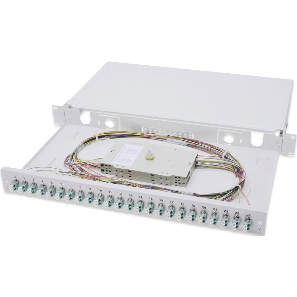 

DIGITUS 19'' 1U, 24xLC duplex, incl, Splice Cass, OS2 Color Pigtails, Adapter (DN-96332/9)
