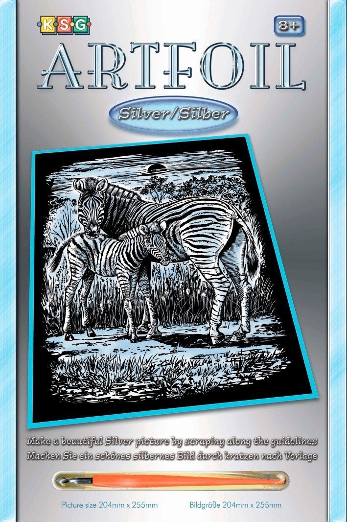 

Sequin Art ARTFOIL SILVER Zebra and Foal (SA1018)