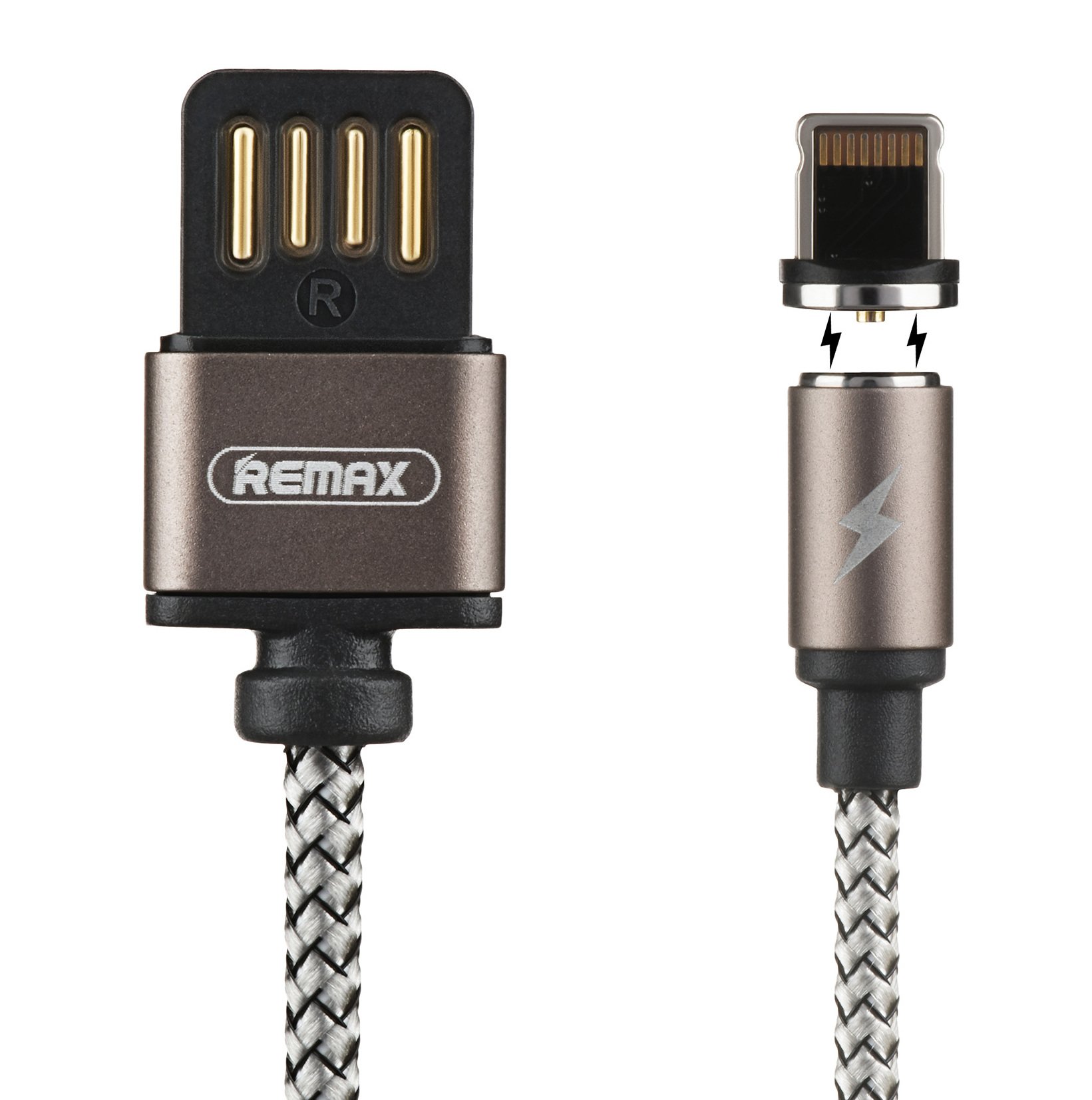 

REMAX Gravity series Magnetic cable Lightning Data/Charge 1M, tarnish (RC-095I-TARNISH)