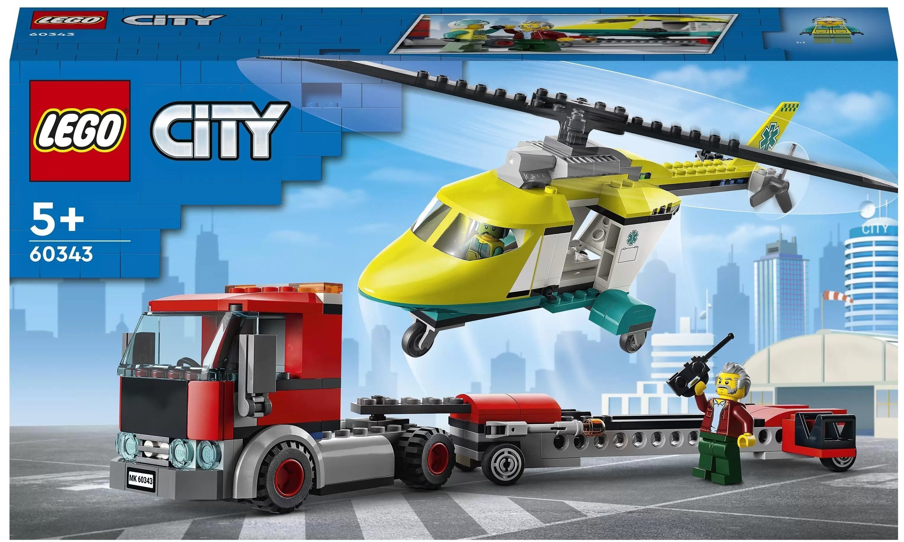 

LEGO City Грузовик для спасательного вертолёта (60343), Разноцветный