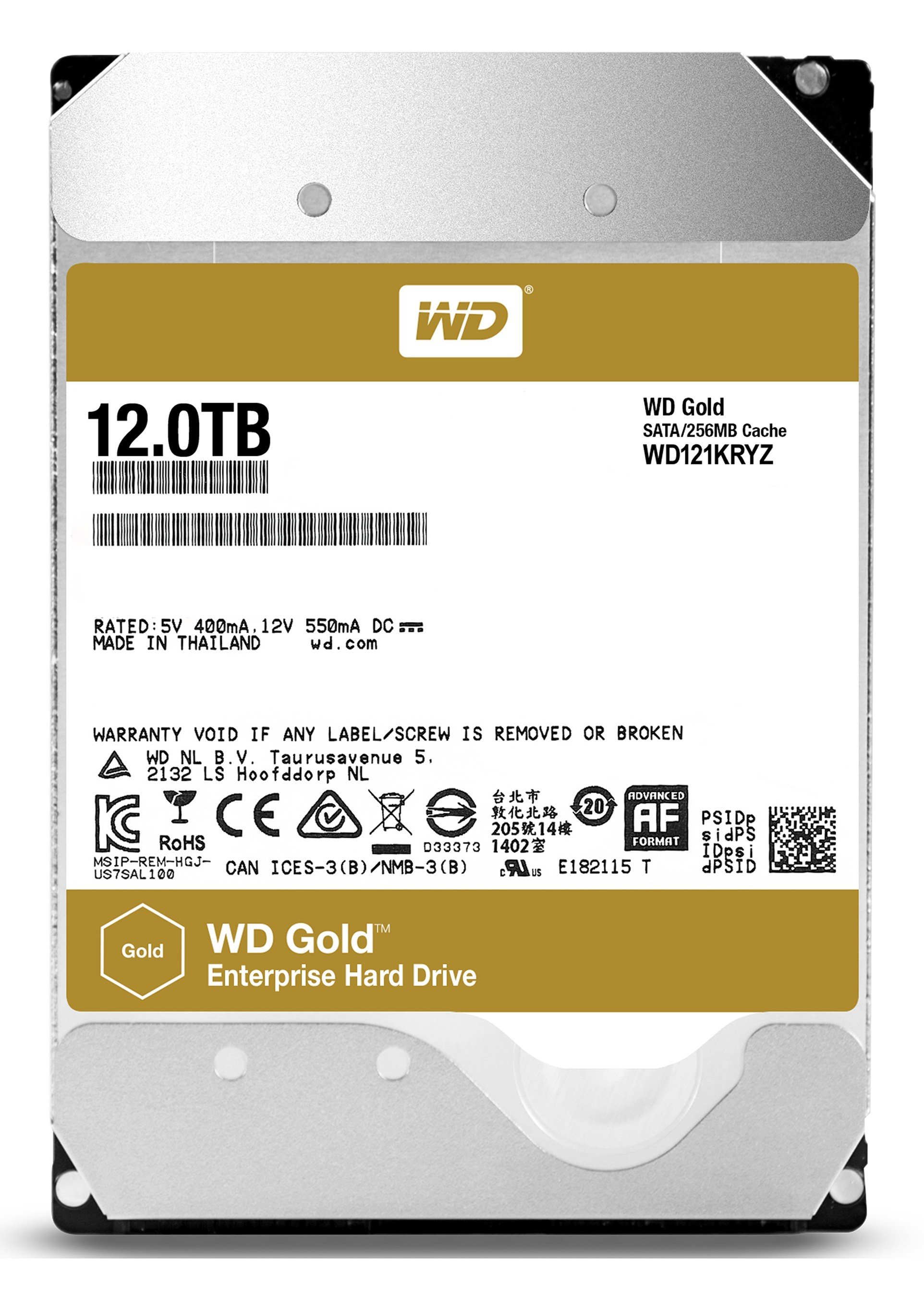 

WD 3.5 SATA 3.0 12TB (WD121KRYZ) Gold