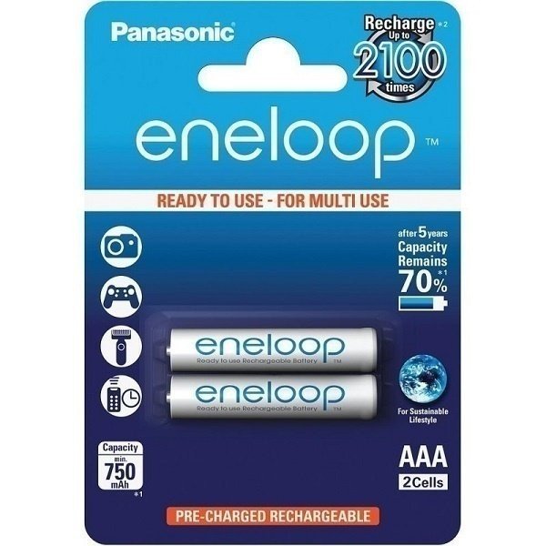 

PANASONIC Eneloop AAA 750 2BP mAh NI-MH (BK-4MCCE/2BE)