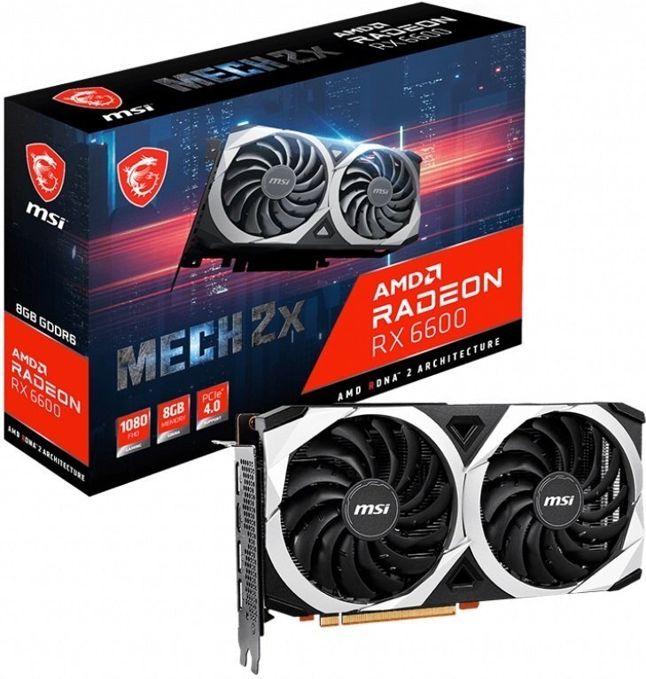 

MSI Radeon RX 6600 8GB DDR6 MECH (RX_6600_MECH_2X_8G)