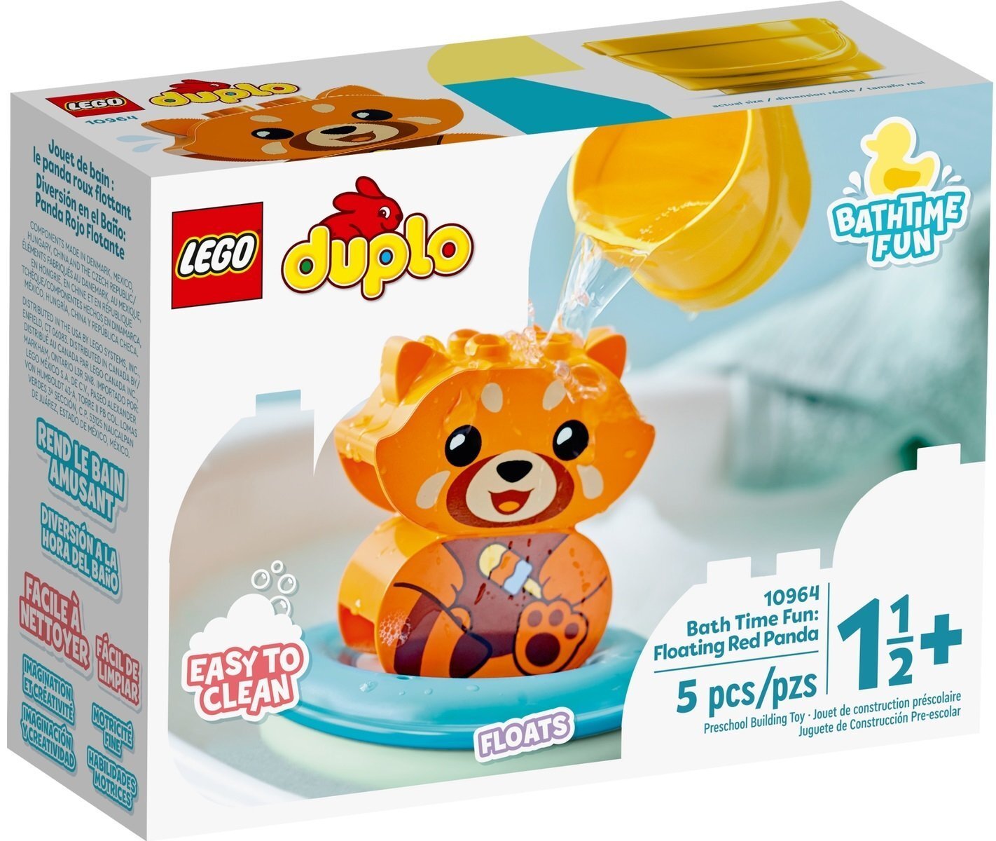 

LEGO DUPLO My First Веселое купание: Плавающая красная панда (10964), Разноцветный