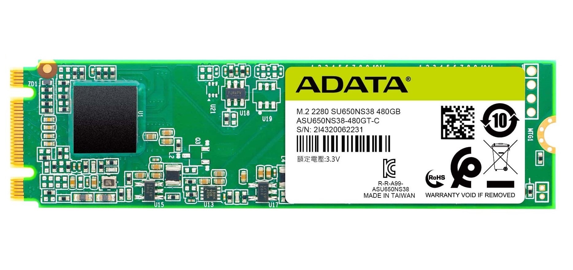 

A-DATA ASU650NS38-240GT-C, Зелёный