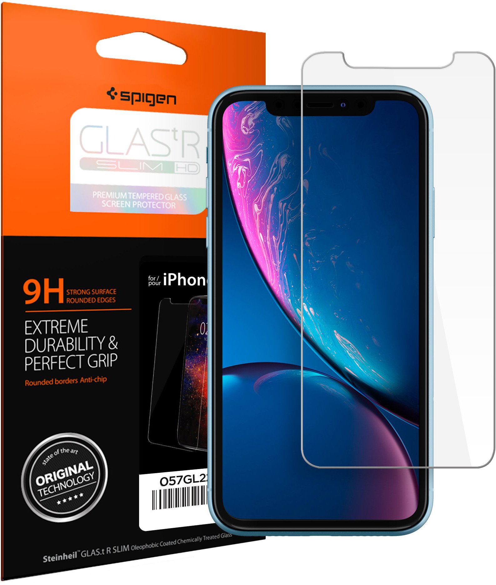 

Spigen iPhone XR Glass "Glas.tR SLIM HD" 1Pack (064GL24527), Прозрачный