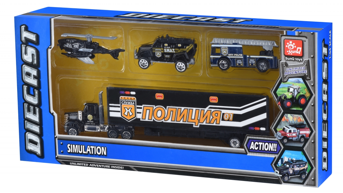 

Same Toy Diecast Грузовик с полицейскими (SQ80958-3Ut)