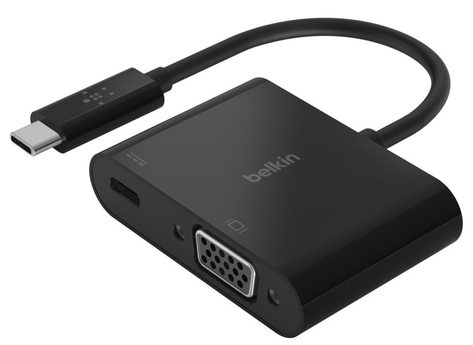 

BELKIN USB-C - VGA 60W PD, black (AVC001BTBK), Чёрный