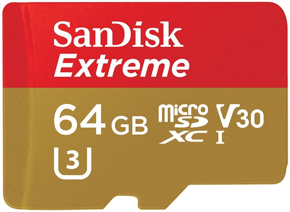 

SANDISK microSDXC 64GB Extreme A2 V30 UHS-I U3 (SDSQXA2-064G-GN6AA)