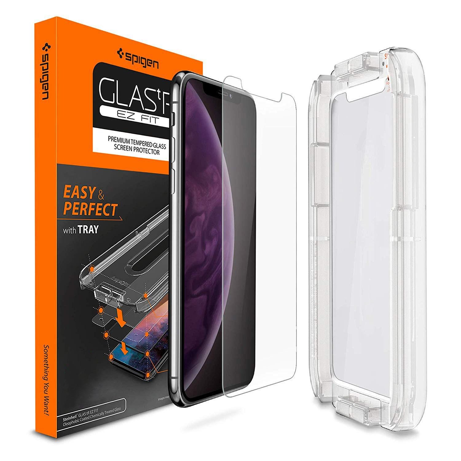 

Spigen для iPhone XS Max Glas.tR EZ Fit (065GL24819)