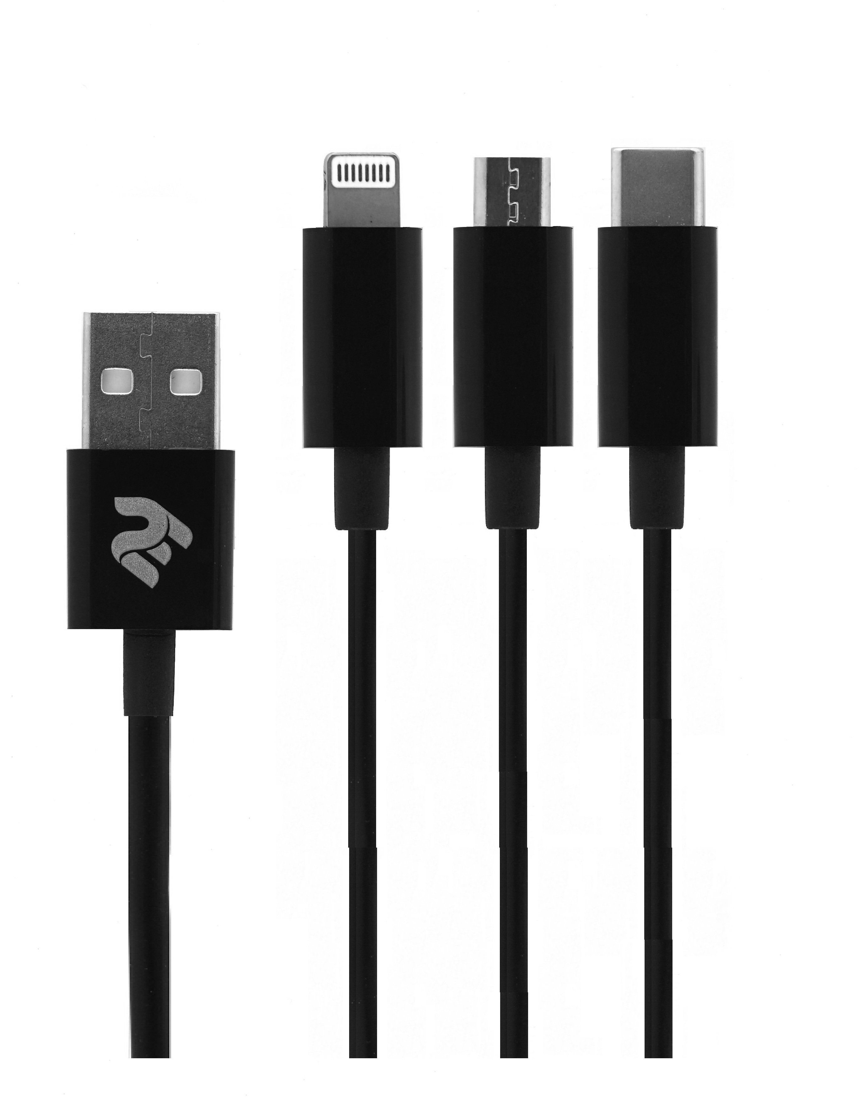 

2E 3in1 USB-C + microUSB + Lightning 1.2m Black (2E-CCMTLAB-BL)