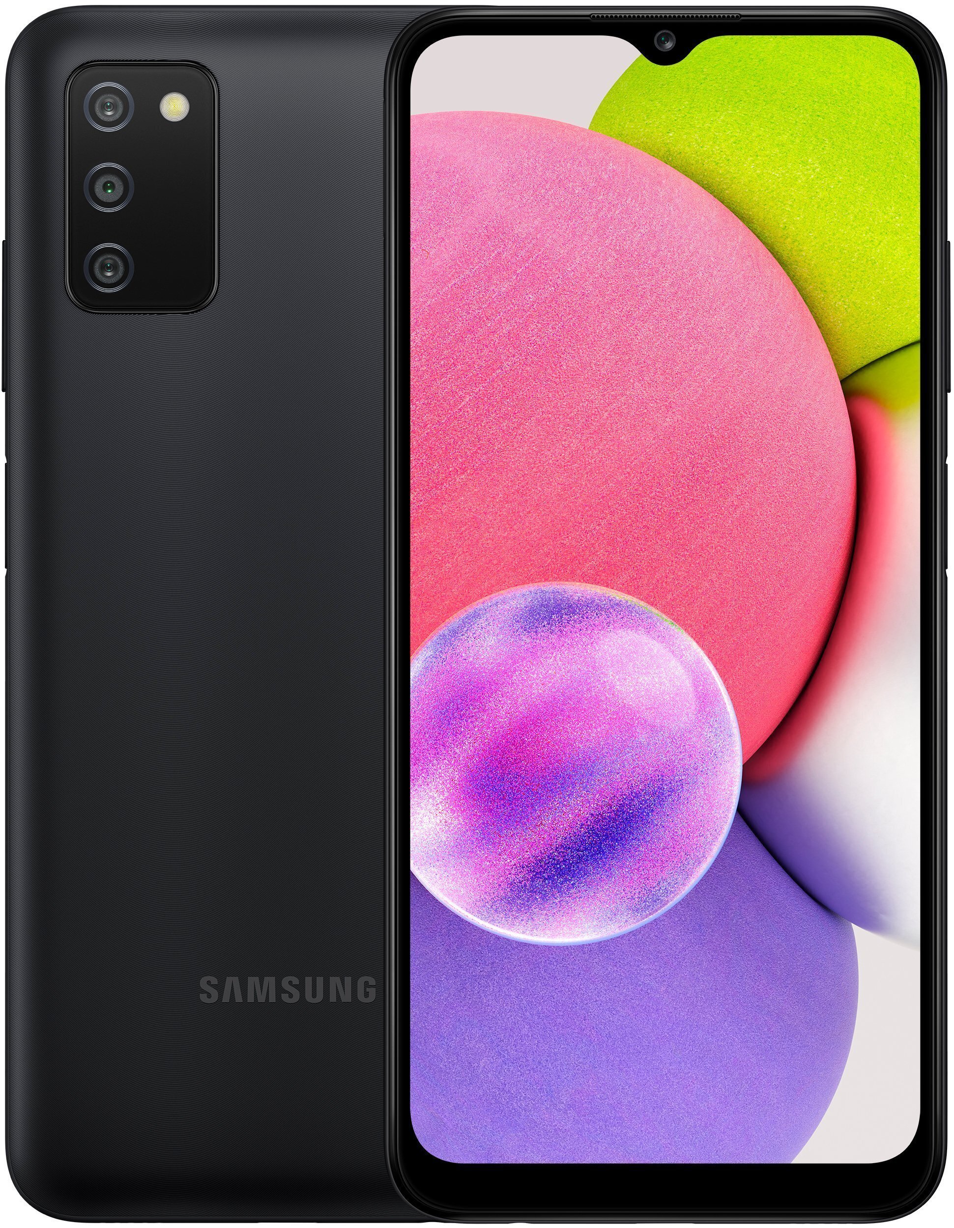 

SAMSUNG Galaxy A03s 4/64Gb Black, Чёрный