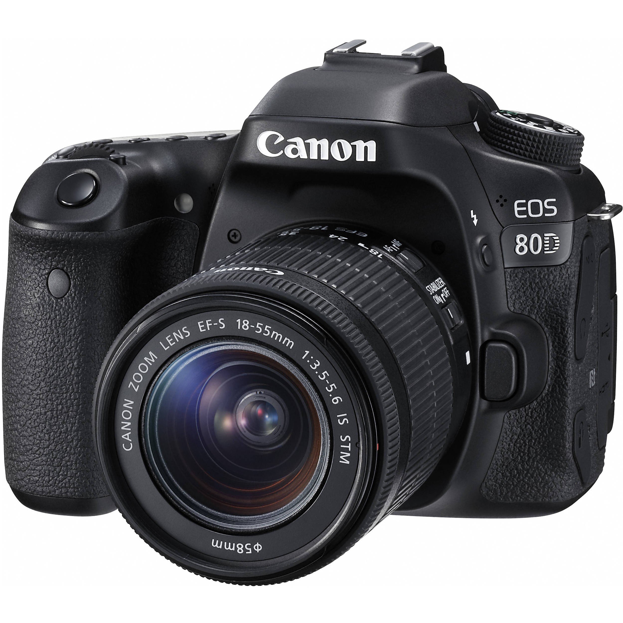 

CANON EOS 80D + 18-55 IS STM (1263C038), Чёрный