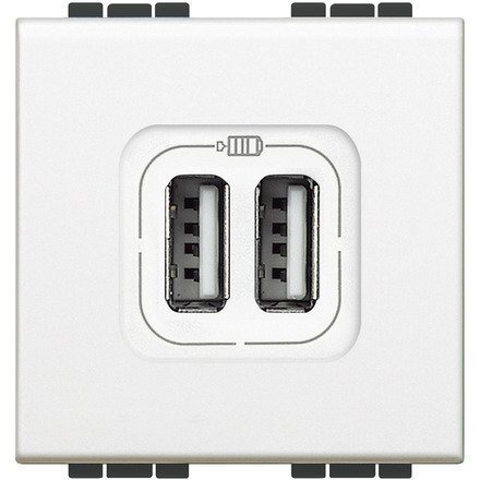 

LEGRAND USB для зарядки двойная Bticino LL, Белый (N4285C2)