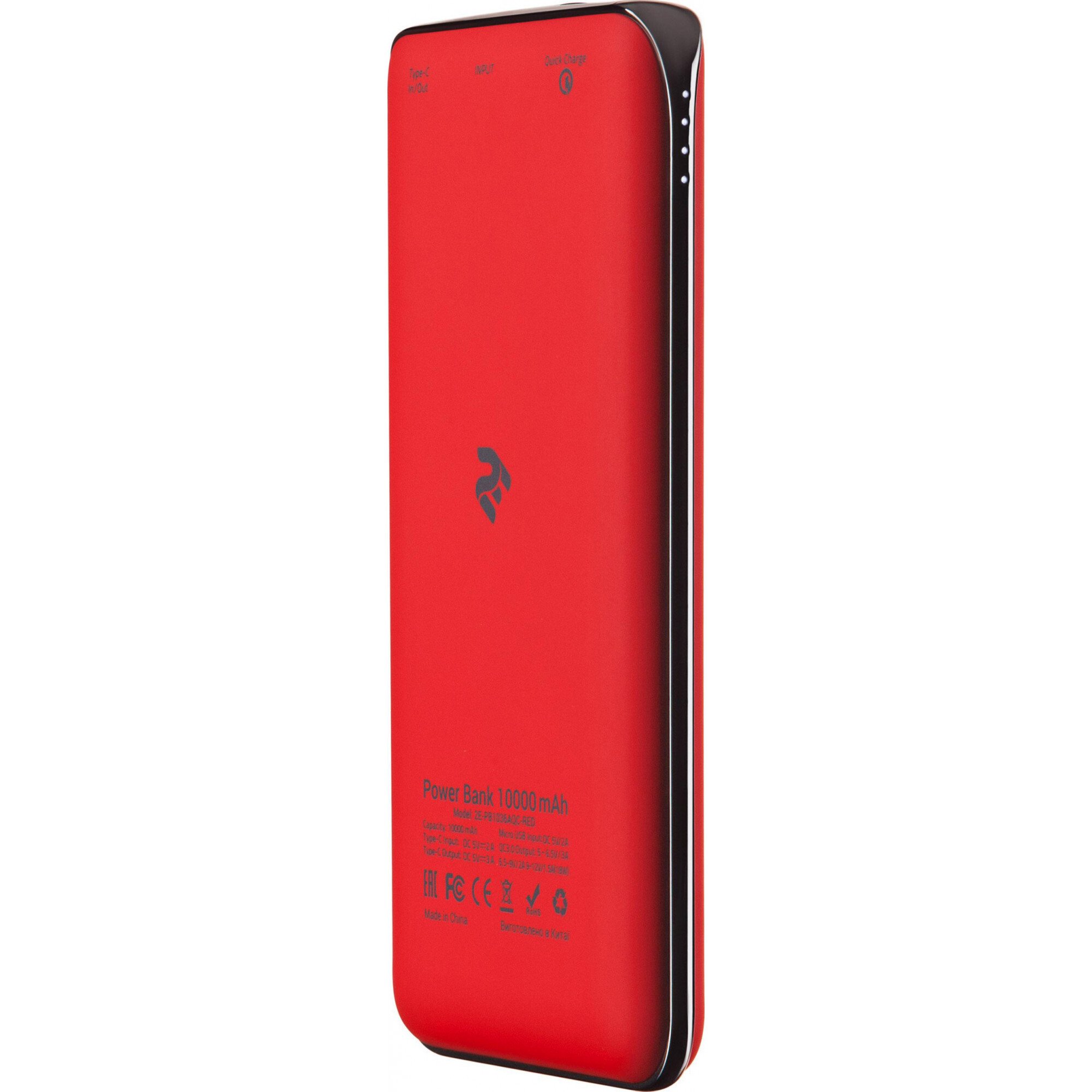 

2Е PB1036AQC 10000mAh Red (2E-PB1036AQC-RED), Красный