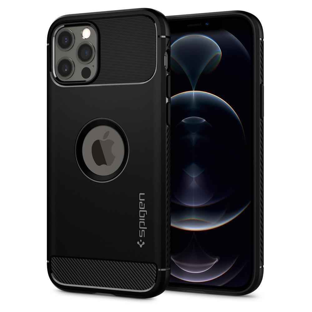 

Spigen для iPhone 12/12 Pro Rugged Armor Matte Black (ACS01700), Чёрный