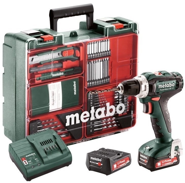 

METABO PowerMaxx SB 12 Set, 2x2Ah, з/у, кофр, набор (601036870)