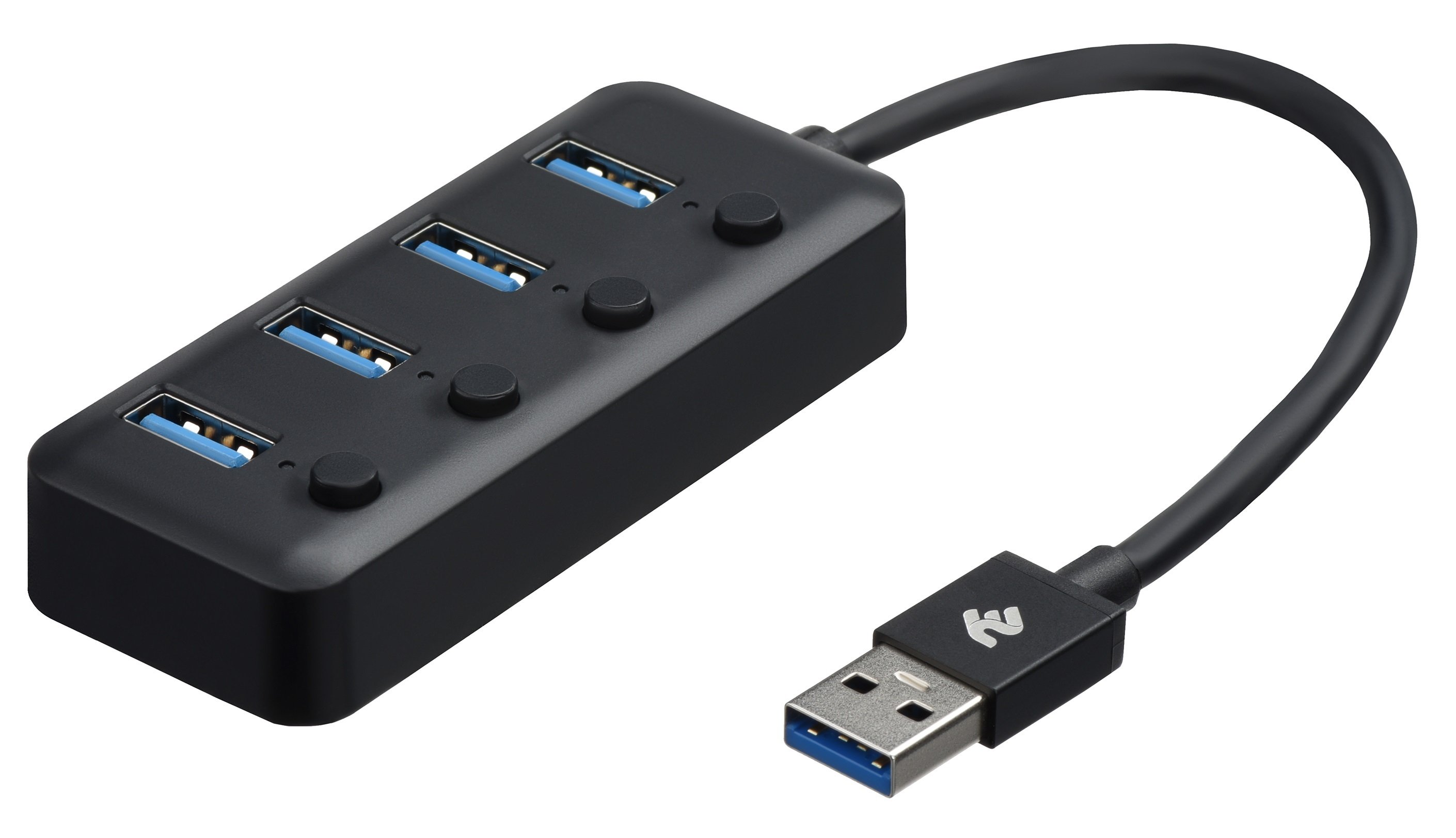 

2Е USB-A to 4*USB3.0, Hub with switch, 0.25 м