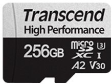 

TRANSCEND 256GB microSDXC C10 UHS-I U3 A2 + SD (TS256GUSD330S)