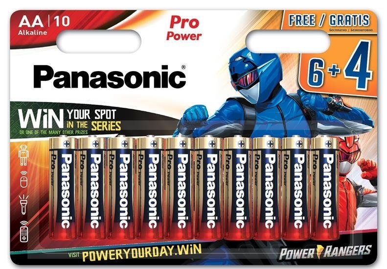 

PANASONIC Pro POWER AA 10 шт. Power Rangers (LR6XEG/10B4FPR)