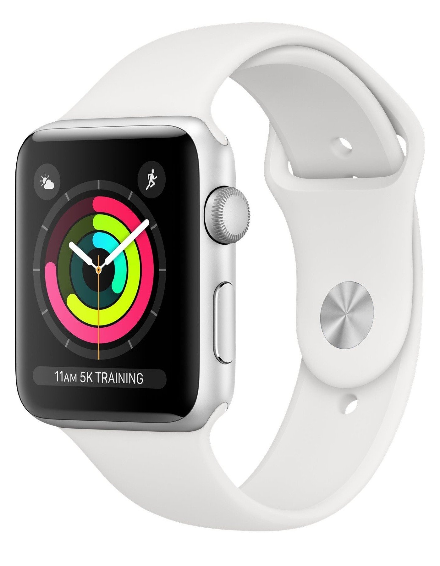 

APPLE Watch Series 3 GPS 38mm Silver Aluminium Case with White Sport Band (MTEY2FS/A)