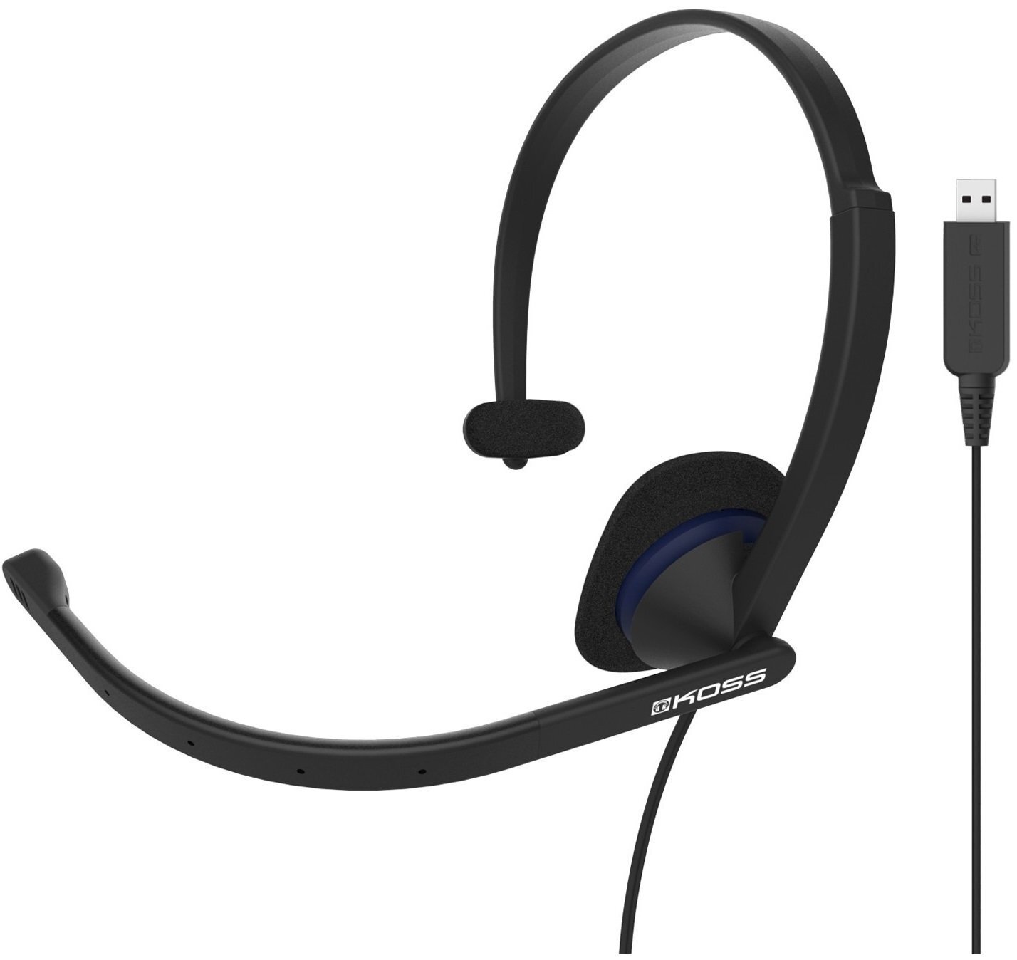 

KOSS CS195 Mono USB (194267.101), Чёрный