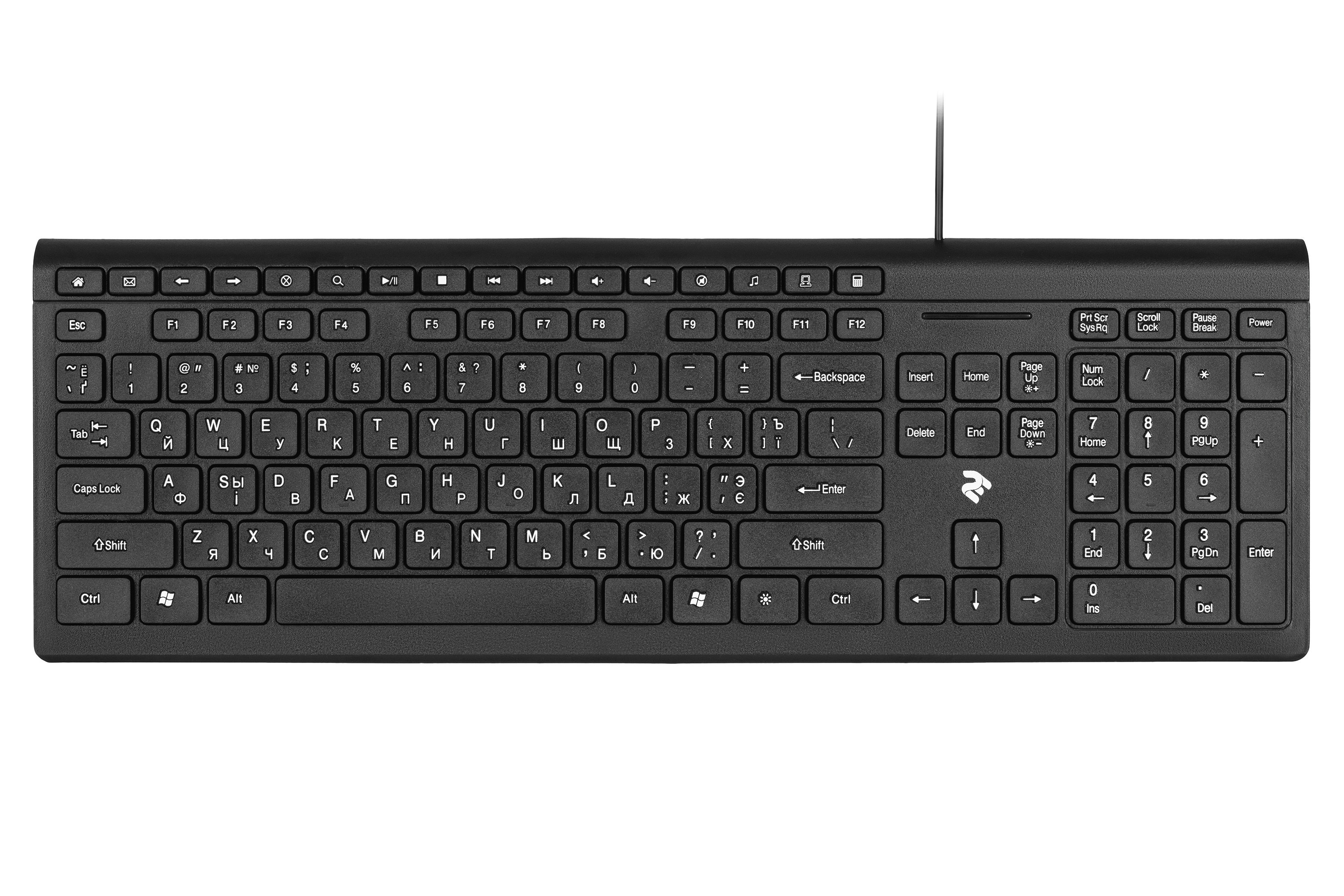 

2E KM1020 Slim USB Black, Чёрный