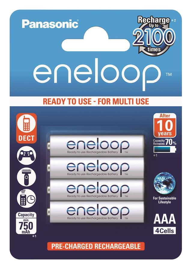 

PANASONIC Eneloop AAA 750 4BP mAh NI-MH (BK-4MCCE/4BE)