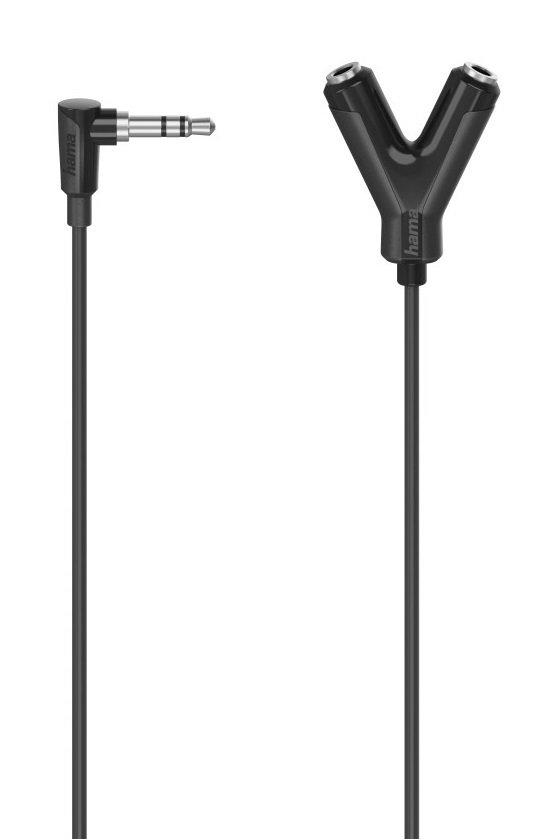 

НАМА MiniJack - 2x3.5mm Jack Stereo Black (205190), Чёрный