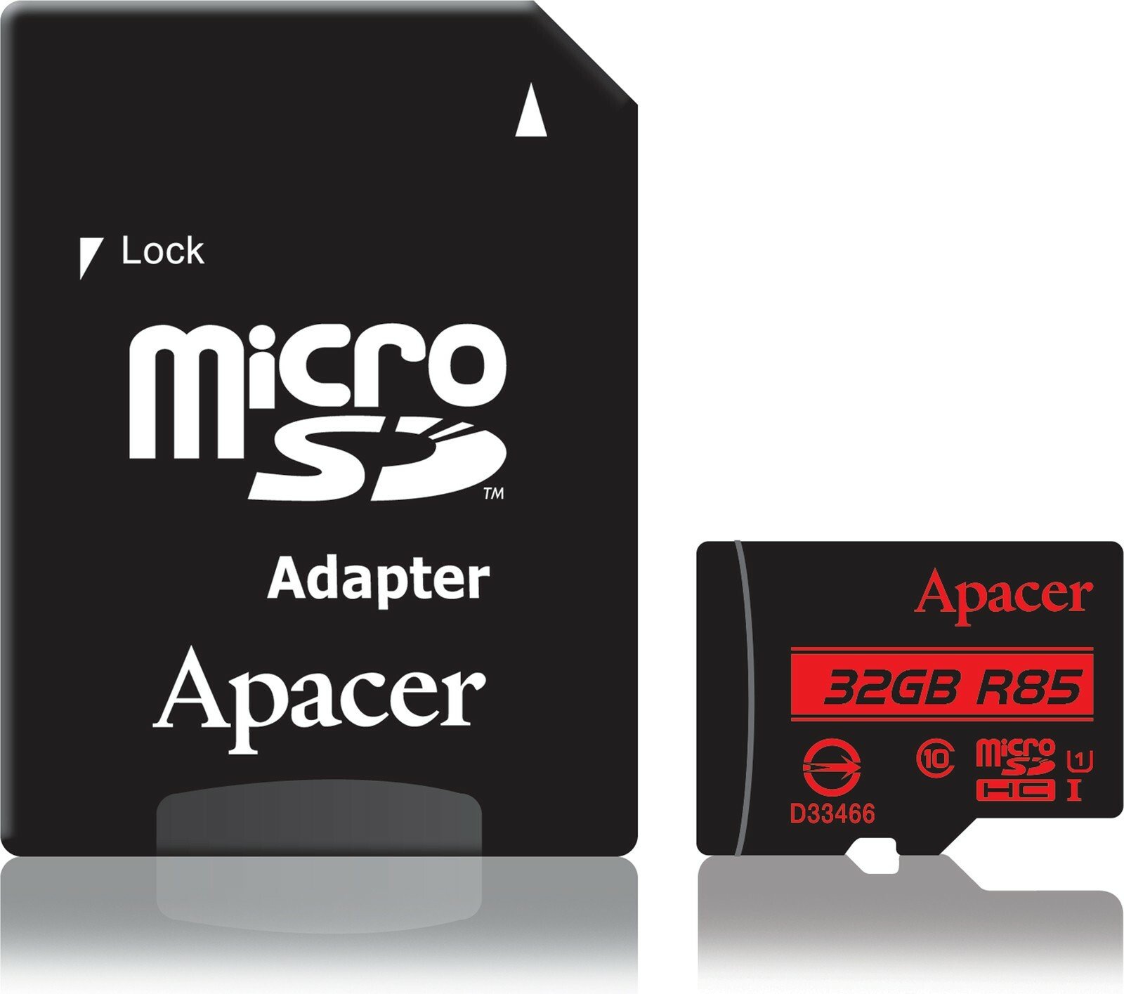 

APACER microSDHC 32GB (Class 10) UHS-I U1 + adapter (R85MB/s) (AP32GMCSH10U5-R)