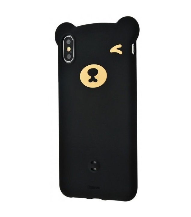 

Baseus для iPhone XS/X Bear Silicone Black (WIAPIPH58-BE01), Чёрный