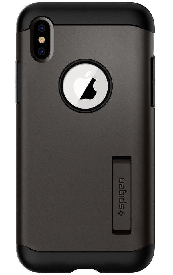 

Spigen iPhone XS Slim Armor Gunmetal (063CS25133), Чёрный