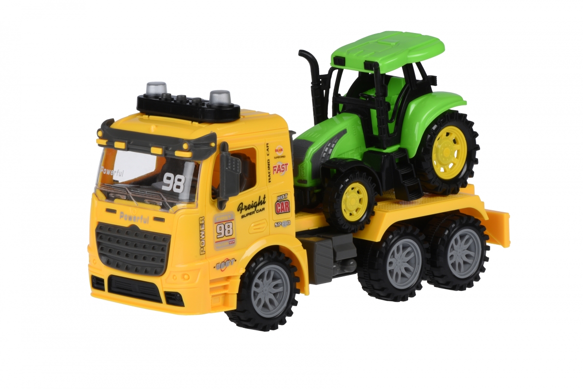 

Same Toy Truck Тягач Желтый с трактором со светом и звуком (98-615AUt-1)