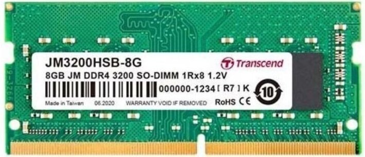 

TRANSCEND DDR4-3200 8GB SO-DIMM (JM3200HSB-8G)